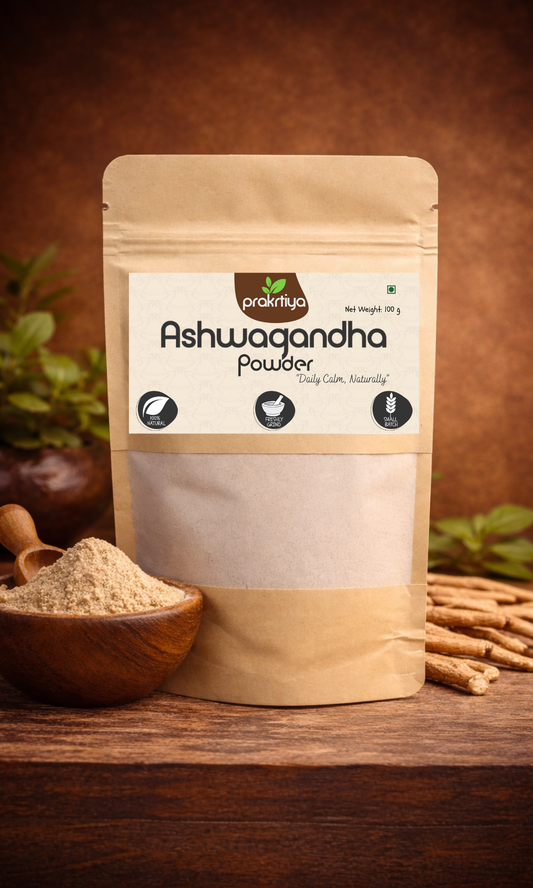 Prakrtiya Ashwagandha Powder 100g – 100% Pure Withania Somnifera Root Powder